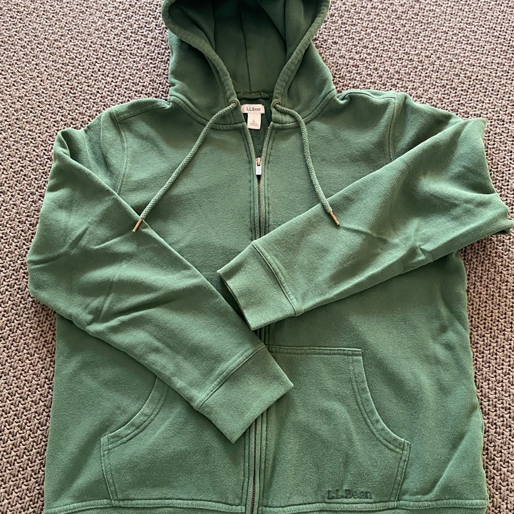L.L. Bean Sage Green Fleece Hoodie